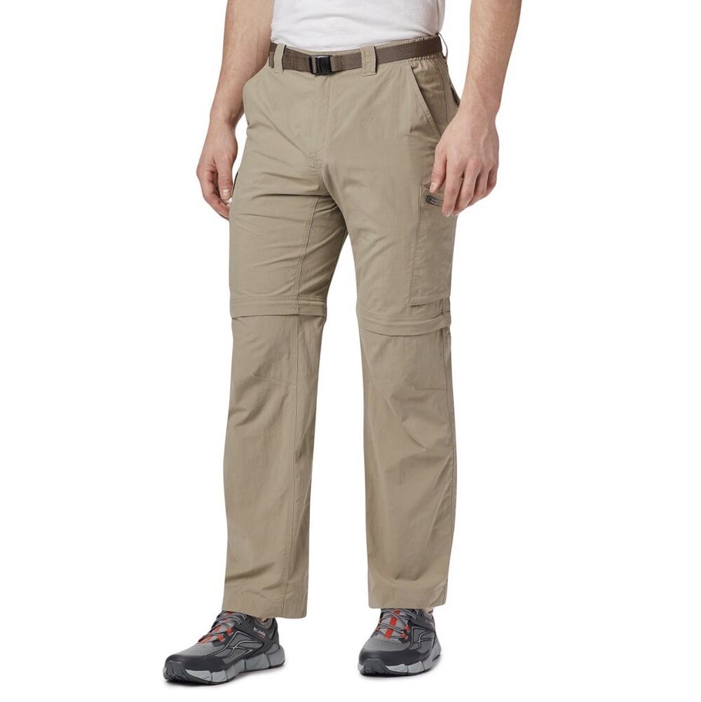 Columbia Men's Beige Nylon Convertible Zip-Off Hiking Pants 40W 32L